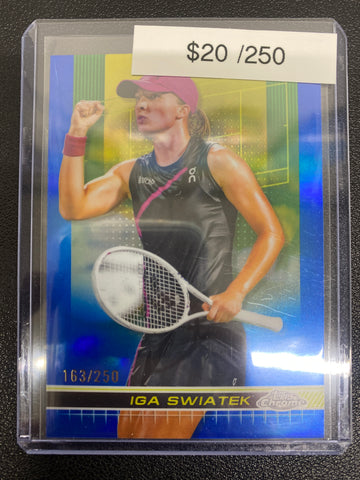 2024 Topps Chrome Tennis Iga Swiatek Blue Refractor /250