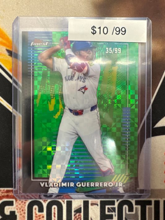 2026 Topps Finest MLB Vladimir Guerrero Jr. Common Green Geometric Refractor /99