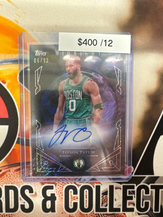 2025-26 Topps Midnight NBA Jayson Tatum Midnight Sun Autograph Blue Shimmer /12