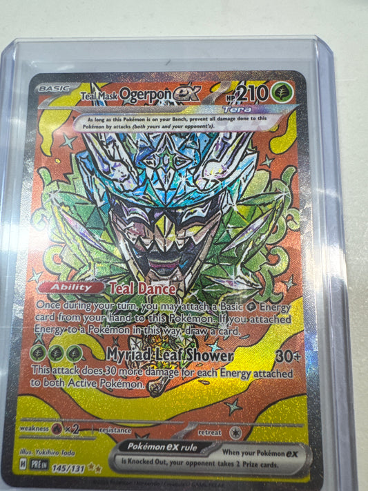 Pokemon Teal Maske Ogerpon ex 145/131 Prismatic Evolutions