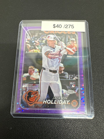 2024 Topps Chrome Jackson Holliday purple pulsar /275