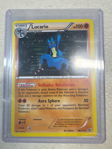 Pokémon Lucario Holo 80/113 Legendary Treasures LP