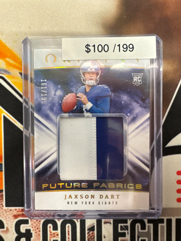 2025 Panini Origins NFL Jaxson Dart Rookie Futures Fabrics Relic /199