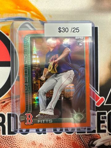 2025 Topps Series 2 MLB Richard Fitts New York Orange Refractor /25