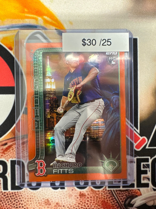 2025 Topps Series 2 MLB Richard Fitts New York Orange Refractor /25