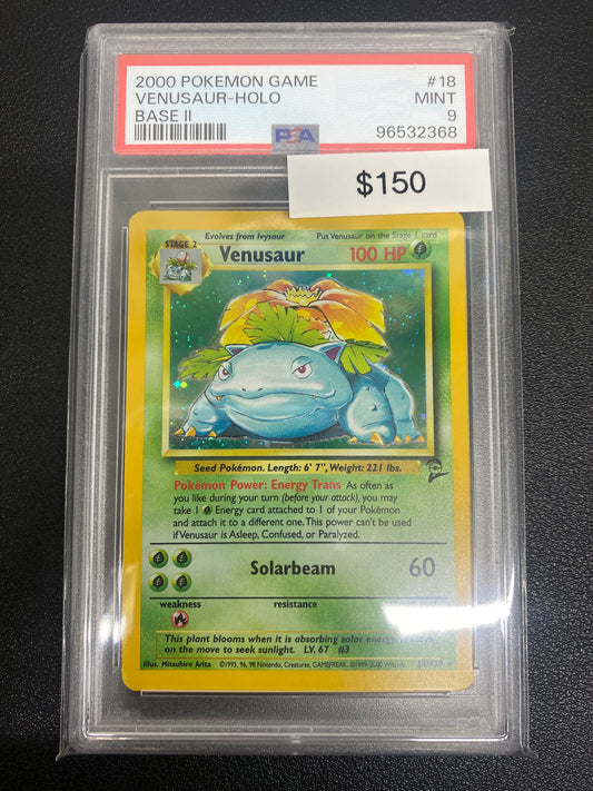 Pokémon Base Set 2 Venusaur Holo PSA 9