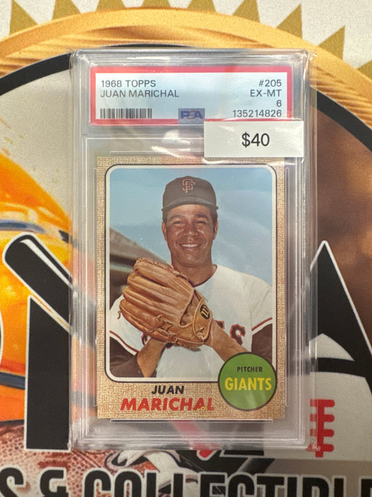 1968 Topps MLB Juan Marichal PSA 6