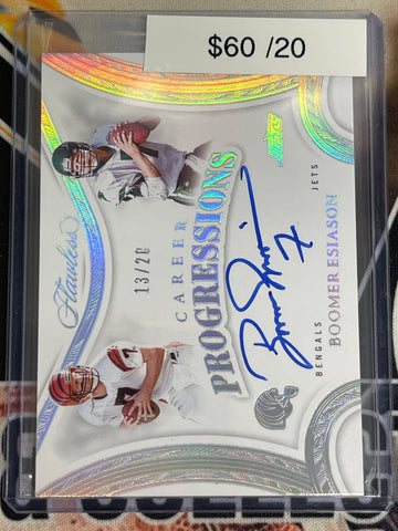 2025 Flawless Football Boomer Esiason Bengals-Jets Career Progressions Auto /20