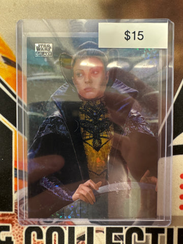 Topps Chrome Star Wars Galaxy Padmé Amidala In The Senate Speckle Refractor