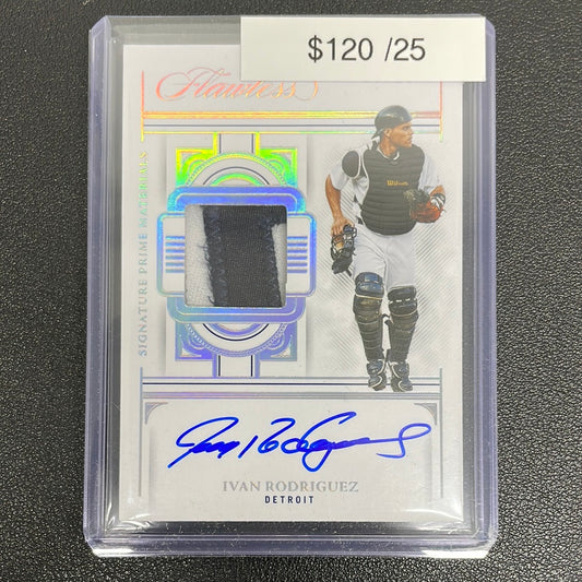 2023 Flawless Ivan Rodriguez Patch Auto /25