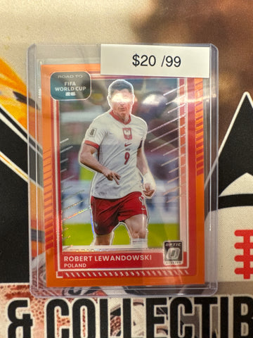 2025-26 Panini Donruss Road To FIFA World Cup Robert Lewandowski Orange Prizm /99