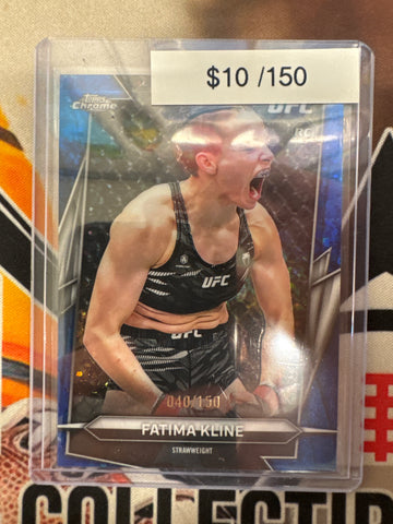 2026 Topps Chrome UFC Fatima Kline Rookie Blue Mini Diamond Refractor /150