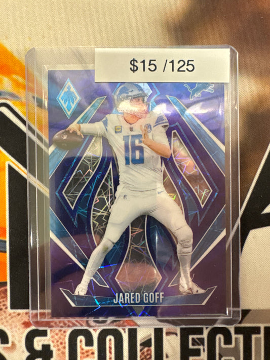 2024 Panini Phoenix NFL Jared Goff Blue Lazer Prizm /125