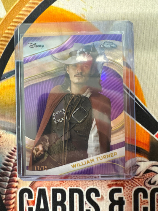 2025 Topps Chrome Disney William Turner Purple Refractor /75
