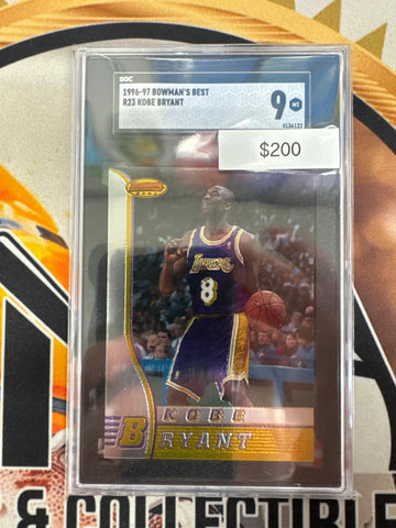 1996-97 Topps Bowman’s Best Basketball Kobe Bryant Rookie SGC 9