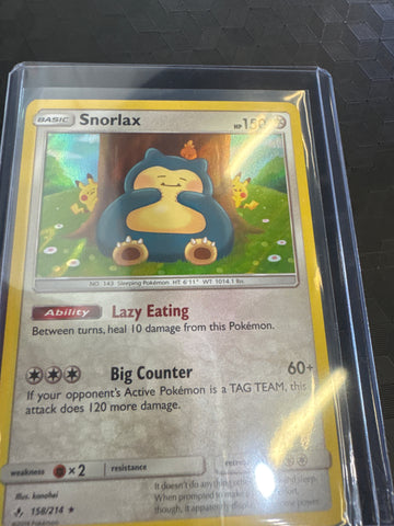 Pokemon Snorlax 158/214 Unbroken Bonds Holo