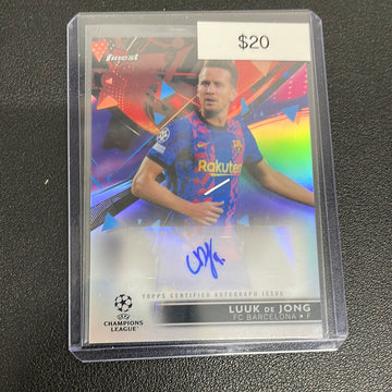 2021-22 UEFA Luuk De Jong Topps Finest Auto