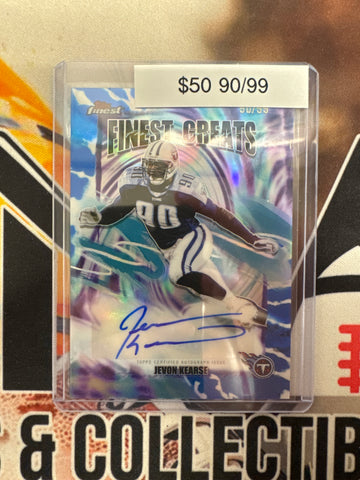 2025 Topps Finest NFL Jevon Kearse Finest Greats Autograph Blue Refractor /99