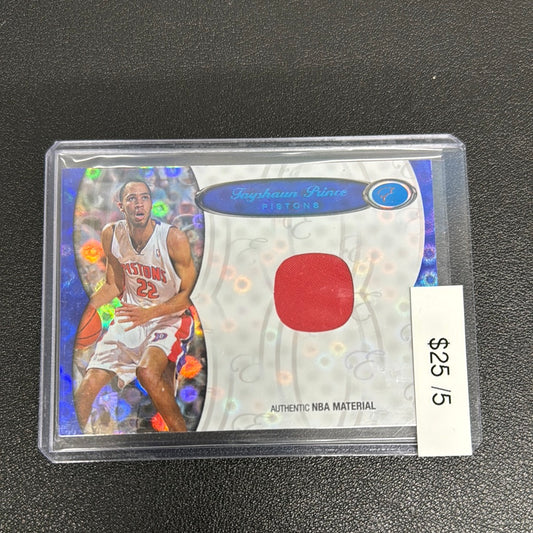 2006 NBA Topps Bowman Elevation Tayshaun Prince Blue Patch /5