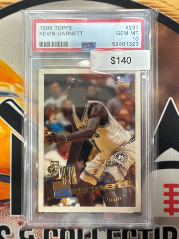 1995 Topps NBA Kevin Garnett Draft Pick PSA 10
