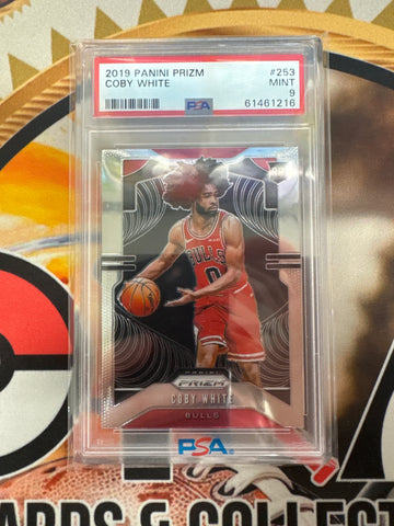 2019 Panini Prizm NBA Coby White Rookie PSA 9