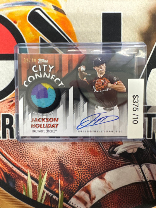 2026 Topps Series 1 MLB Jackson Holliday City Connect Patch Autograph Black Refractor /10