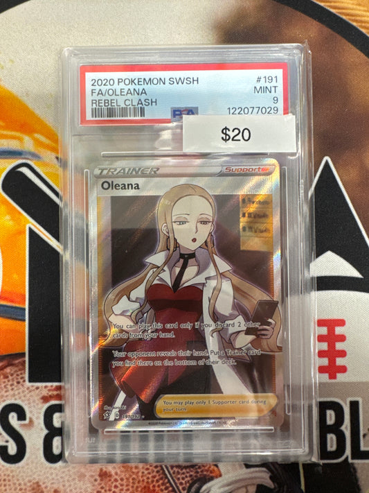 Pokémon Oleana Rebel Clash 191/192 Full Art PSA 9