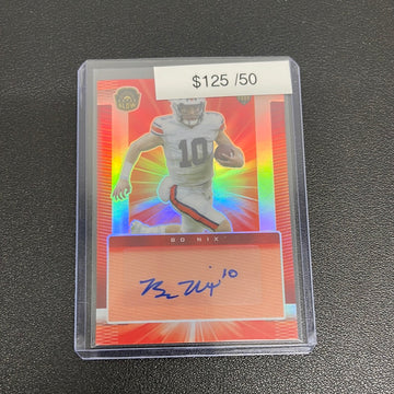 2021 NFL Super Glow First Ever Bo Nix Auto /50