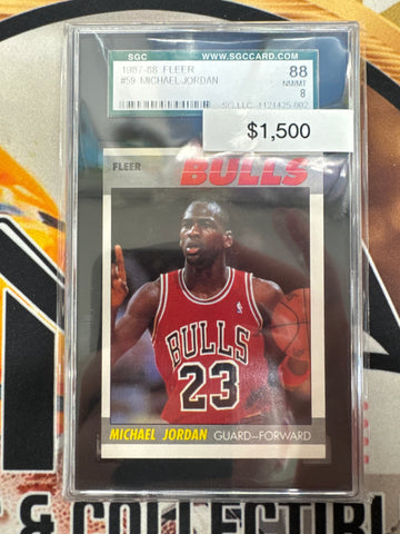 1987-88 Fleer Basketball Michael Jordan Second Year SGC 8