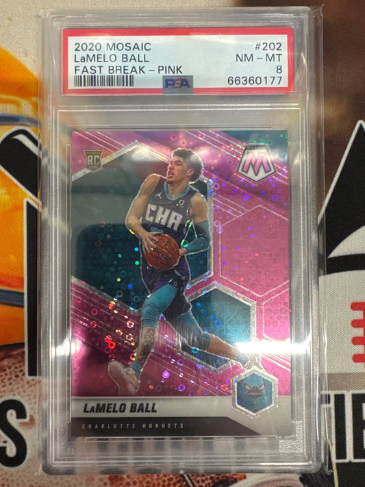 2020 Mosaic Basketball LeMelo Ball Pink Fast Break Rookie /20