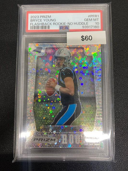 2023 Prizm Bryce Young Flashback Rookie No Huddle PSA 10