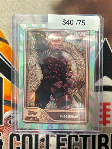 2026 Topps Marvel Mint Juggernaut Bronze Card In Marvel We Trust Green Refractor /75