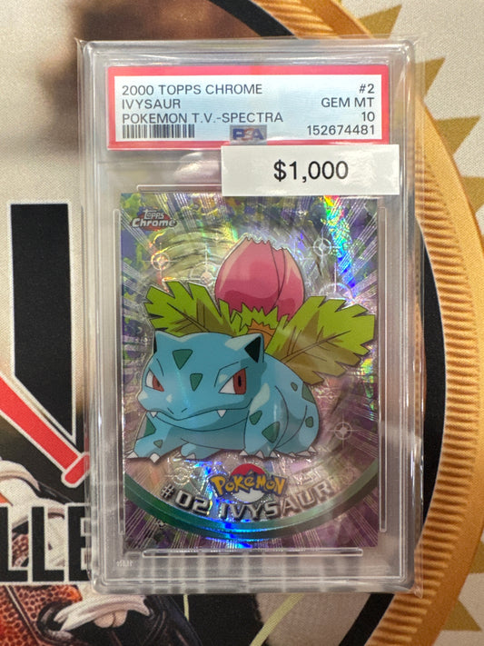 2000 Topps Chrome Pokemon Ivysaur Pokemon TV Spectra PSA 10