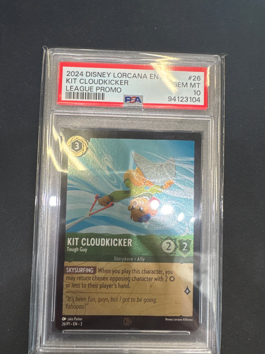 2024 Disney Lorcana En P1 Kit Cloudkicker League Promo 26/P1 PSA 10