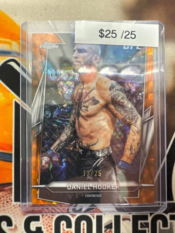 2026 Topps Chrome UFC Daniel Hooker Orange Geometric Refractor /25