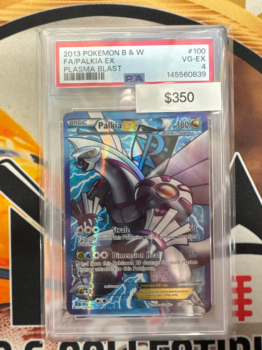2013 Pokemon B & W Full Art Palkia Ex 101/100 Plasma Blast PSA 4