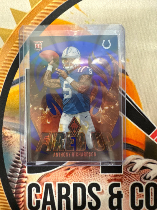 2023 Panini Phoenix NFL Anthony Richardson Rookie Fire Up Blue Refractor /25
