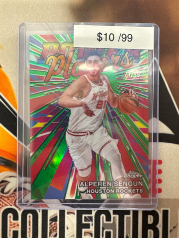 2026 Topps Chrome NBA Update Alpheren Sengun Power Players Green Refractor /99