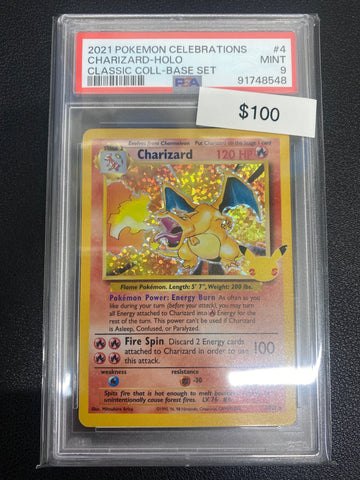 Pokémon Charizard Classic Collection Holo Celebrations 4/102 PSA 9