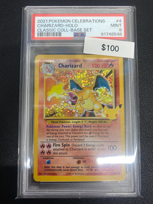 Pokémon Charizard Classic Collection Holo Celebrations 4/102 PSA 9