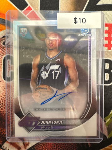 2025-26 Topps Bowman Basketball John Tonje 1st Bowman Base Autograph