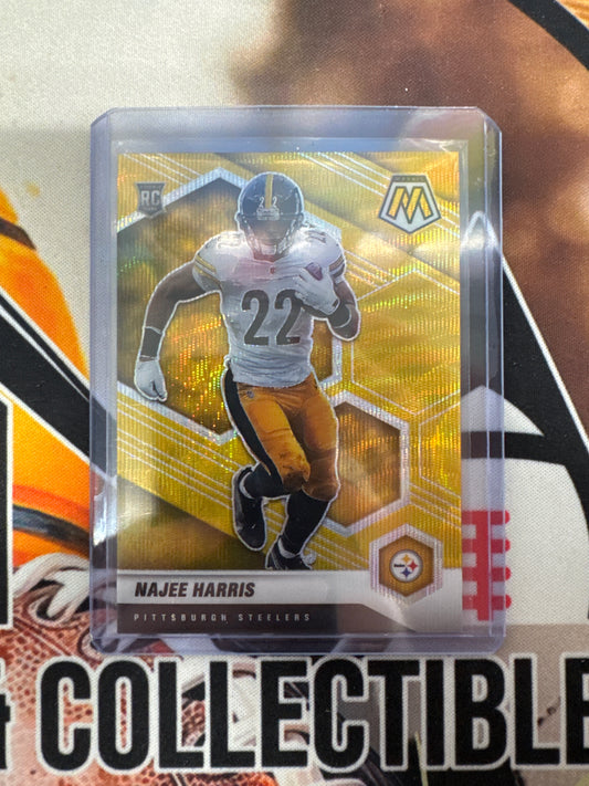 2021 Panini Mosaic NFL Najee Harris Gold Wave Rookie /17