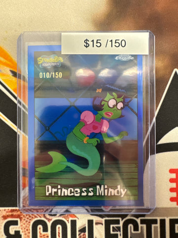 2025 Topps Chrome SpongeBob Princess Mindy Blue Refractor /150