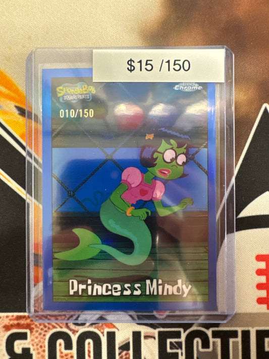 2025 Topps Chrome SpongeBob Princess Mindy Blue Refractor /150