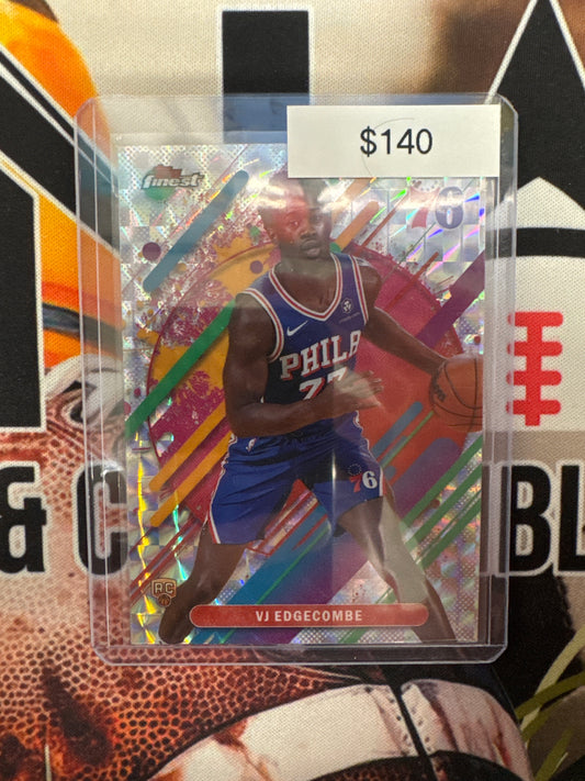 2025-26 Topps Finest NBA VJ Edgecombe Rookie Rare Hyper Refractor