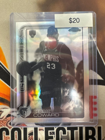 2026 Topps Chrome NBA Update Cedric Coward Rookie Negative Refractor