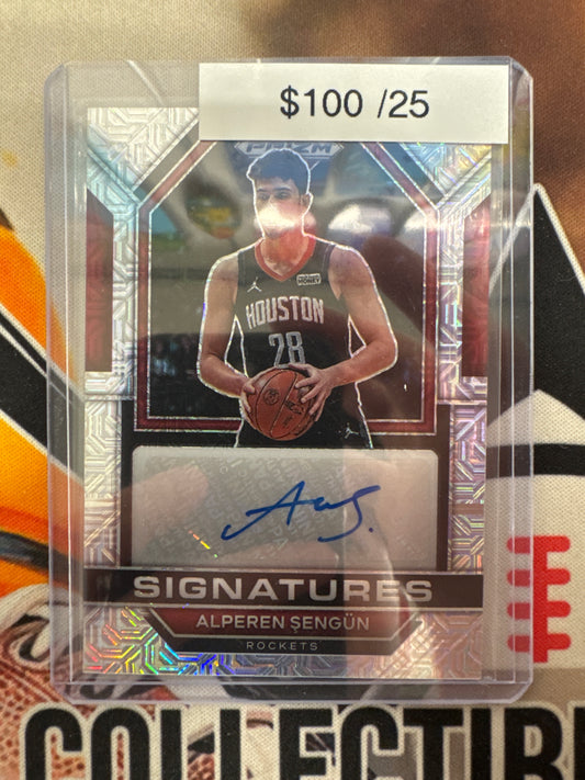 2022-23 Panini Prizm Basketball Alperen Sengun Signatures Mojo Prizm /25