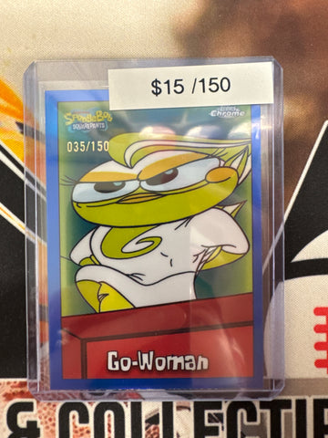 2025 Topps Chrome SpongeBob Go-Women Blue Refractor /150