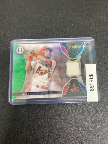 2017 MLB Topps Tribute Matt Carpenter Certified Tribute Relic /99