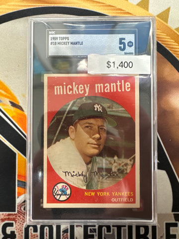 1959 Topps MLB Mickey Mantle SGC 5